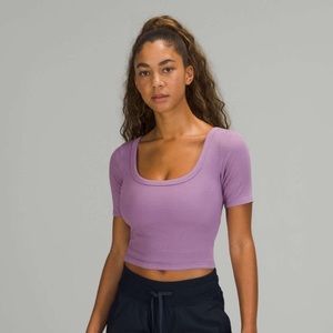 LULULEMON | Ribbed Held Tight Short Sleeve Shirt | Color: Wisteria Purple | 12